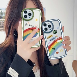 เคสโทรศัพท์มือถือ ซิลิโคนนุ่ม TPU ลายคลื่น สีรุ้ง สําหรับ Realme C2 3 5 5s 5i 6 6i 7i 8 9 10 C11 C12 C17 C20 C21Y C25Y C25 C25s C31 C33 C35 C55 C30S C15 Narzo 20 30A 50 50i 50A Prime Pro เคส | St H136