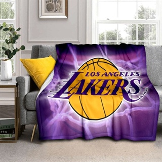 ผ้าห่ม ลาย NBA Los Angeles Lakers สําหรับเด็ก และผู้ใหญ่ ใช้ในครัวเรือน