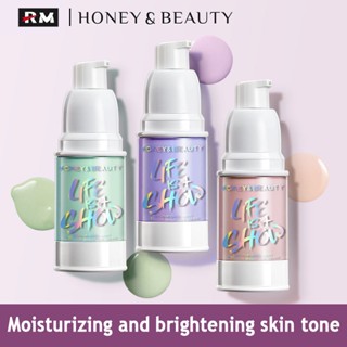 【แท้】Honey&amp;beauty ชัดเจนและโปร่งแสง เมคอัพเบสครีม ครีมแต่งหน้า ไพรเมอร์ บีบีครีม คอนซีลเลอร์แต้มสิว ให้ความชุ่มชื้นยาวนานและกระจ่างใส กันแดด กันน้ำ และควบคุมความมัน รูขุมขนที่มองไม่เห็น ครีมระเบิดน้ำ