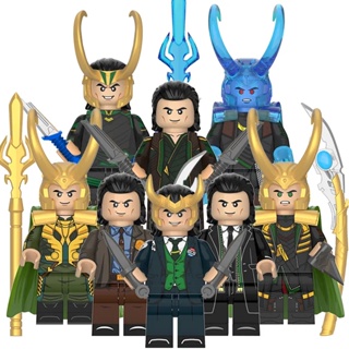 Loki ชุดของเล่นโมเดลฟิกเกอร์ตัวต่อ หนัง Endgame พลาสติก ขนาดเล็ก เสริมการเรียนรู้เด็ก