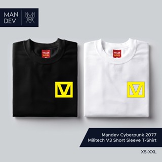 Mandev Cyberpunk 2077 Militech V3 Short Sleeve T-Shirt_12