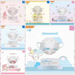 SANRIO ที่คาดผม ลายการ์ตูน Hello Kitty Kuromi Cinnamoroll My Melody 3 ชั้น แบบใช้แล้วทิ้ง สําหรับผู้ใหญ่ 10 50 ชิ้น