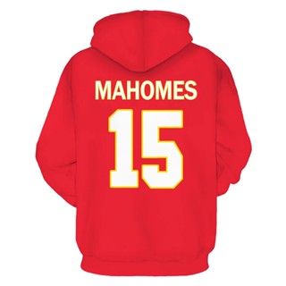 Patrick Mahomes เสื้อกันหนาว เสื้อฮู้ดดี้ คอสเพลย์ แบบสวมหัว แนวสตรีท ลําลอง สําหรับทุกเพศ