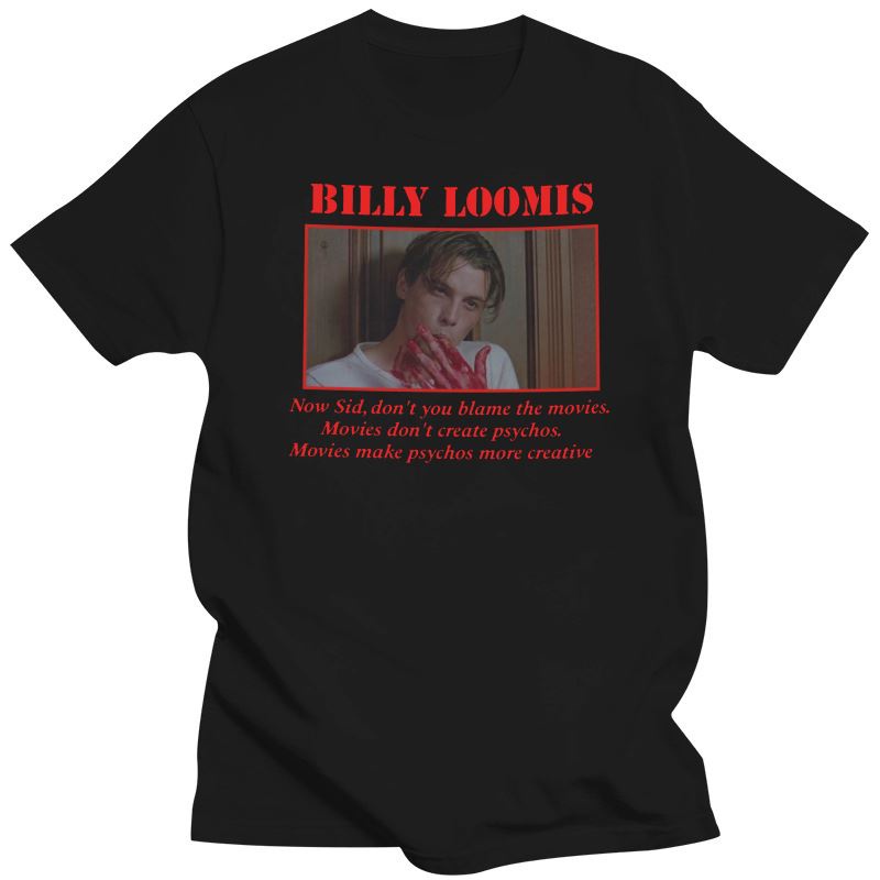 oversize T-shirt ใหม่ เสื้อยืดลําลอง แขนสั้น พิมพ์ลาย Scream Movie Billy Loomis Ghost Face ทรงหลวม สําหรับผู้ชาย และผู้ห
