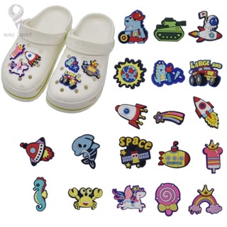 Jibbitz ของแท้ จิบบิท จรวด จรวด จรวด สีรุ้ง น่ารัก อุปกรณ์เสริม สําหรับตกแต่งรองเท้าเด็ก