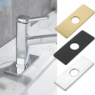 ⭐ Hot Sale ⭐Faucet Plate Hole Tap Cover Deck Plate 304 Stainless Steel Bathroom Sink Size 162*63*mm