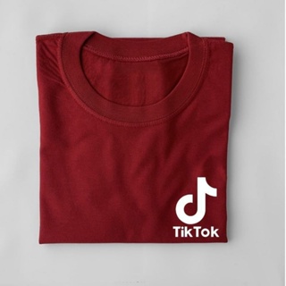 เสื้อวินเทจผญ - เสื้อยืดลาย TIKTOK ใหม่ ผ้าฝ้าย