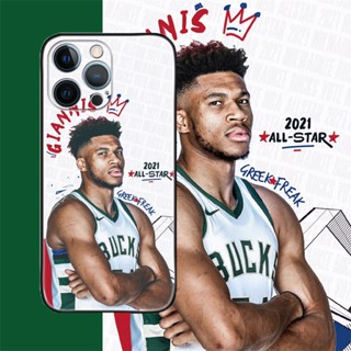 เคสโทรศัพท์มือถือซิลิโคน กันกระแทก พิมพ์ลาย NBA Super Star Giannis Antetokounmpo สําหรับ iPhone 14 13 12 11 Series