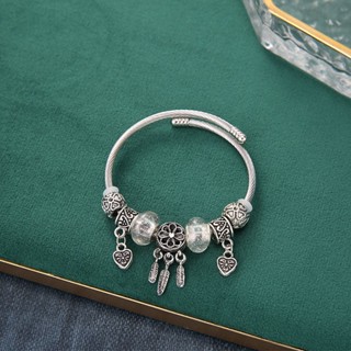 สร้อยข้อมือ จี้คริสตัล รูปปีกนางฟ้า แบบเปิด ปรับได้