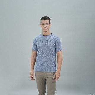 LGS - Kaos Casual Pria - Lengan Pendek - Biru Muda - Gambar Sablon - JTS.323.S3190F.01.C