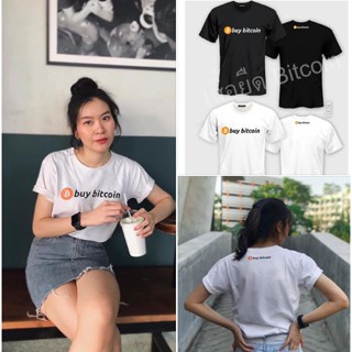 เสื้อยืดสกรีนBuy Bitcoin  หน้า/หลัง ผ้าcotton100 หนา ทน แขนสั้น คอกลม เข้ารูป มีสีดำและขาว สกรีนหน้าและหลัง_05