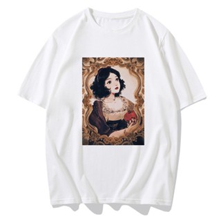 Disney Princess Snow White T Shirt Girls Print Harajuku Tshirt Women Short Sleeve Summer Tops Tee _03