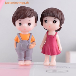 { Justenjoyingg.th } บ้านตุ๊กตาคู่รักจิ๋ว DIY สําหรับตกแต่งบ้านตุ๊กตา สวน 1 คู่