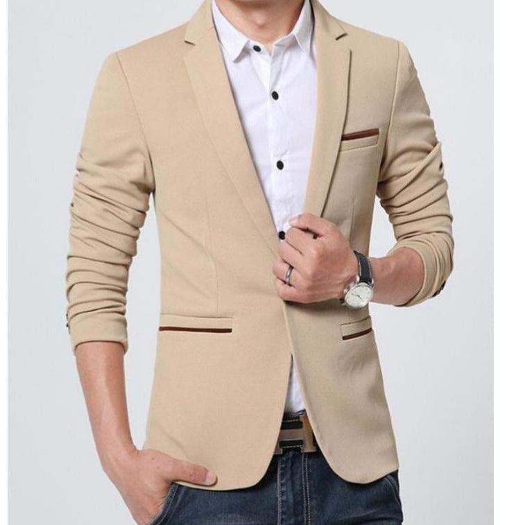 Hitam JAS/BLAZER Men CREAM JAS Men JAS Graduation JAS FORMAL BLAZER JAS Office JAS Cool JAS สีดํา JA