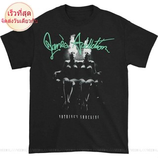 เสื้อยืด ผ้าฝ้าย ลาย Janes Addiction Nothings สีดํา สําหรับผู้ชาย