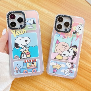 【การ์ตูนสนูปปี้】casetify ฟิล์มอะคริลิคเลเซอร์ กันตก หลากสี สําหรับ iPhone 14 Pro Max 13 12 Pro Max XR X XS Max 13 11 Promax 14plus 14Pro