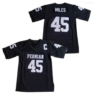 Permian 45 MILES เสื้อกีฬาฟุตบอลอเมริกัน เย็บปักถักร้อย ชุดกีฬากลางแจ้ง ฮิปฮอป เสื้อผ้าหลวม