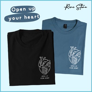 Open up your heart เสื้อยืด T-shirt Unisex Cotton100%