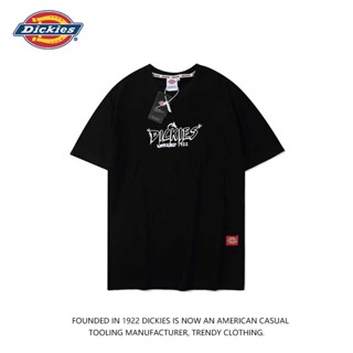 DICKIES เสื้อยืดลําลองสําหรับผู้ชายผู้หญิงผ้าฝ้ายแขนสั้นคอก ลมเหมาะกับการเล่นกีฬา Retro