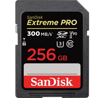 SanDisk Extreme PRO SD Card UHS-ii 256 GB ความเร็วอ่าน300MB/s V90 (SDSDXDK_256G_GN4IN*1) 8K แซนดิส กล้อง