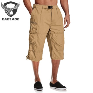 Eaglade กางเกงขาสั้นคาร์โก้ สําหรับผู้ชาย S7S.In สีกากี