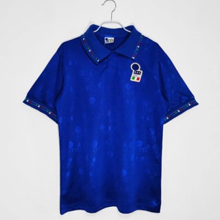 เสื้อกีฬาแขนสั้น ลายทีมชาติฟุตบอล Italy 1994 Season ย้อนยุค ไซซ์ S-XXL AAA