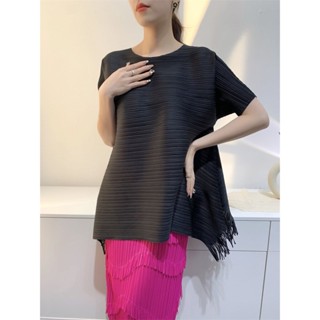 2MUAY PLEAT เสื้อผู้หญิง เสื้อพลีทคุณภาพ รุ่น CX5855 6 สี FREE SIZE SHORT SLEEVE FRINGEPLEAT TOP