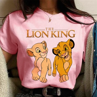 ♟☞Hakuna Matata Cute Anime Top Tees Female T Shirt Women Blouse  The Lion King  T-shirt Roi Lion Sim_05