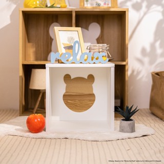 Koncept furniture กล่องโล่ง Disney รุ่น POOHCUBE-F สีขาว (35 x 30 x 35 ซม.)