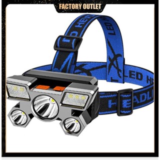 ไฟฉายคาดศีรษะ LED แบบชาร์จไฟได้ สําหรับตั้งแคมป์