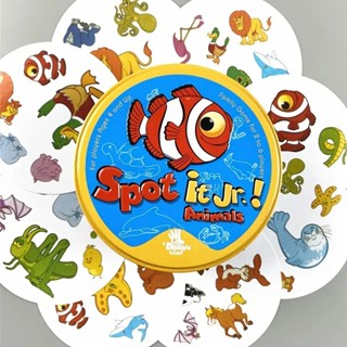 เกมปริศนา Spot It Game เวอร์ชั่นภาษาอังกฤษ กล่องเหล็ก ค้นหาเกมใครบางคน การ์ดเกมปริศนา ปาร์ตี้ ผู้เล่นหลายคน ของเล่นเพื่อการศึกษา สําหรับเด็ก