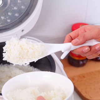 ทัพพีตักข้าว ทัพพีพลาสติก ทัพพีข้าวไม่ติด Rice Ladle ทัพพีหัวกระรอก by Percy