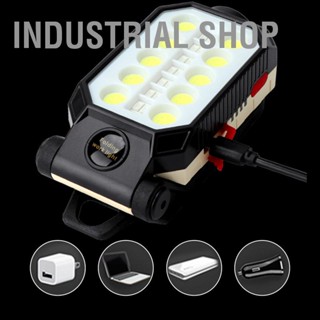  Industrial Shop COB ไฟทำงาน LED ชาร์จ USB พร้อมแม่เหล็ก ตั้งแคมป์กลางแจ้ง แสงสีขาว แดง น้ำเงิน กระพริบ พร้อมสายเคเบิล