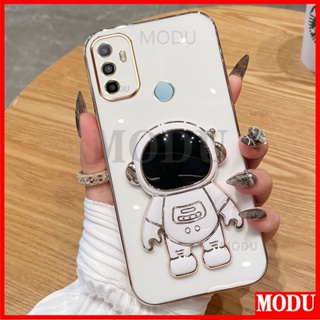 Modu เคสโทรศัพท์มือถือแบบนิ่ม ลายนักบินอวกาศ 3D พร้อมที่ตั้งวาง หรูหรา แฟชั่น สําหรับ OPPO A53 2020 A33 2021 A53S