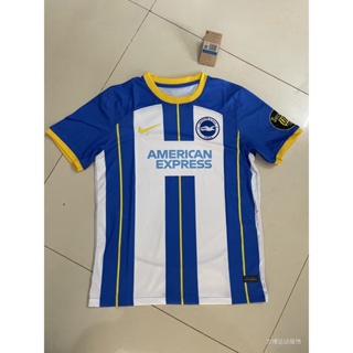 เสื้อกีฬาแขนสั้น ลายทีมชาติฟุตบอล Brighton &amp; Hove Albion 22 23 ชุดเหย้า คุณภาพสูง