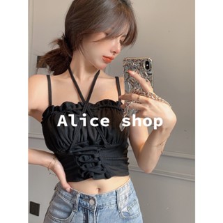 Alice  เสื้อสลิง เสื้อโชว์หลัง สลิง 2023 ใหม่  สบาย พิเศษ fashion Stylish A20K09U 36Z230909