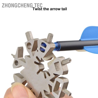 Zhongcheng Tec ยิงธนูมัลติฟังก์ชั่ประแจ 420 สแตนเลสเกล็ดหิมะ Arrow Scraper เครื่องมือปรับ