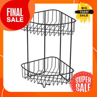 ตะแกรงวางของเข้ามุม 2 ชั้น KASSA รุ่น KS-514 สีดำ2-tier corner shelf, model KS-514, black