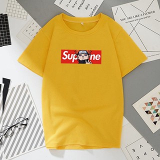 D56 Supremeศาลฎีกา 2019 ใหม่แฟชั่นผู้ชายเสื้อยืดแขนสั้นผู้ชายเกาหลีเสื้อผ้า Street style