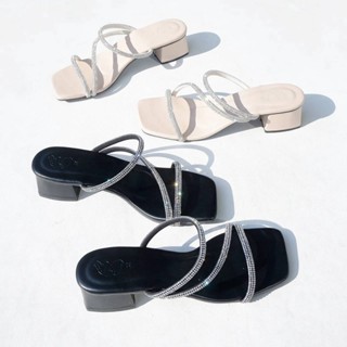 รองเท้าส้นสูง ( มิเชล หรือ มาเชล )รองเท้าส้นสูง ประดับเพชร ค…