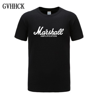 ขายดี เสื้อยืดแขนสั้น ผ้าฝ้าย ลาย Marshall สไตล์ฮิปฮอป สําหรับผู้ชาย BGloob75GFieip40