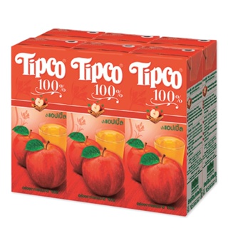 1Apple 6กล่องน้ำผักและน้ำผลไม้Tipco 200มล.X น้ำแอปเปิ้ลทิปโก้ทิปโก้1 Apple1Juice200ml