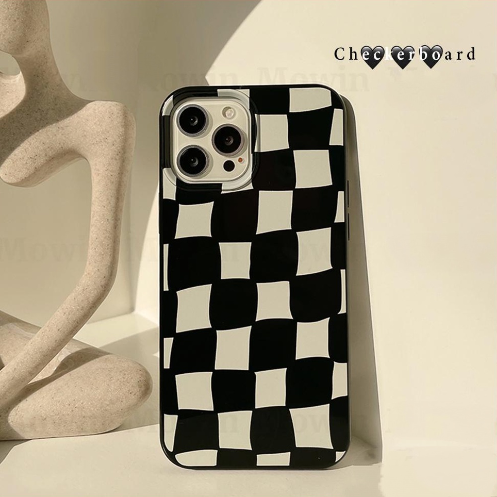 เคสซิลิโคนนิ่ม ลายตารางหมากรุก กันกระแทก สําหรับ IPhone 12 11 IPhone 13 Pro Max IPhone 12 Pro Max IPhone 11 IPhone 7 Plus