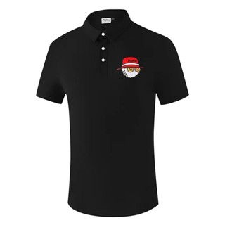 เสื้อโปโลแขนสั้น พิมพ์ลาย Malbon golf สําหรับผู้ชาย