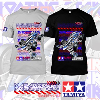 Tamiya เสื้อยืดลําลอง แขนสั้น พิมพ์ลายอนิเมะ Star Racing Mini 4WD พรีเมี่ยม ไซซ์ใหญ่ 4XL 5XL