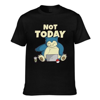 Customized Summer Tee Snorlax Not Today Pokemon Inspired Spoof Hip Hop Tshirt For Man_07