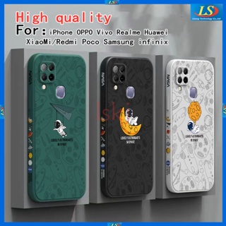 เคส infinix hot 10S เคส infinix hot 10i 11 play 10 play 9 play 11S Nfc 12 play 12i 20 5G 20 play infinix hot 20i เคสโทรศัพท์มือถือ ลายนักบินอวกาศ Nasa สําหรับ TKRC