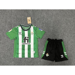 เสื้อกีฬาแขนสั้น ลายทีมชาติฟุตบอล Royal Betis Home คุณภาพสูง สําหรับเด็ก 2223