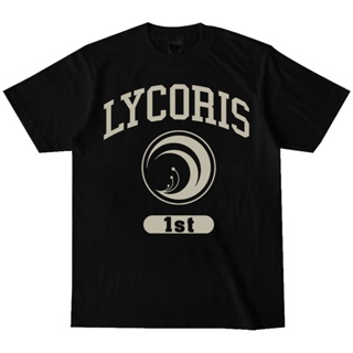 เสื้อยืดคอกลม พิมพ์ลาย Lycoris Recoil Chisato Kurumi Takina สีดํา สีขาว สําหรับผู้ชาย และผู้หญิง