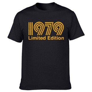 เสื้อยืดแขนสั้น ผ้าฝ้าย พิมพ์ลายกราฟฟิค 1979 Limited Edition เหมาะกับของขวัญวันเกิด สไตล์สตรีท แฟชั่นฤดูร้อน สําหรับผู้ชาย